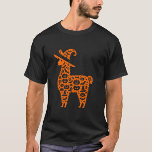 T-shirt Drôle Citrouille Llama Candy Halloween Hommes Femm