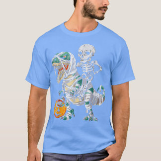 T-shirt Drôle Citrouille Skeleton équitation maman Dinosau