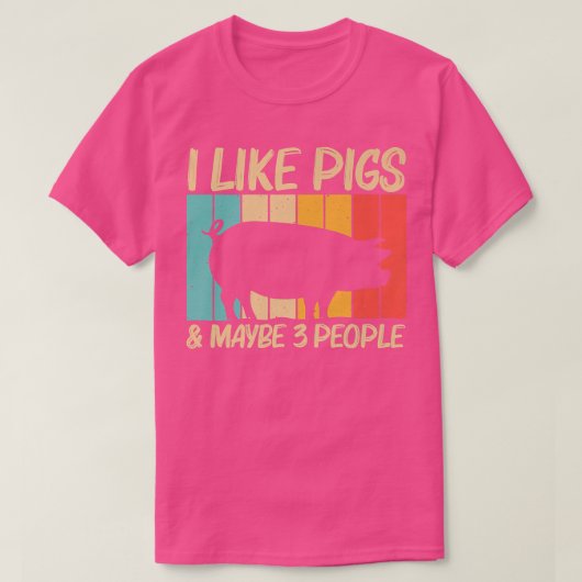 T-shirt Drôle Cochon Conception Pour Hommes Femmes Cochon  (Design devant)