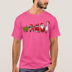 T-shirt Drôle Cochon porte le costume d'arbre de Noël à Pè
