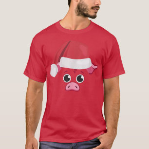 T-shirt Drôle Cochon Visage Animal Gros Mignet Visage Cost