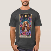 T-shirt Drôle Cocker Spaniel Tarot Card (Devant)