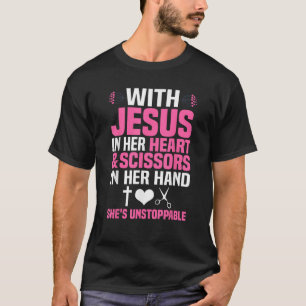 T-shirt Drôle Coiffeur Designs Filles Femmes Christian Ha