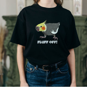 T-shirt Drôle Colère Normal Gris Cockatiel Fluff Off