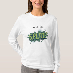 T-shirt Drôle comique pop art splat typographie