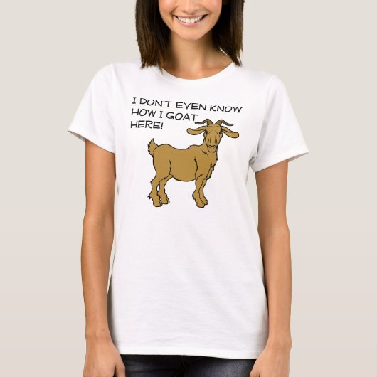 T-shirt drôle Comment je suis devenu une chèvre (Devant)