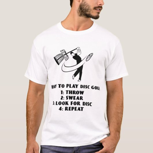 T-shirt Drôle Comment jouer des instructions de golf de di (Devant)