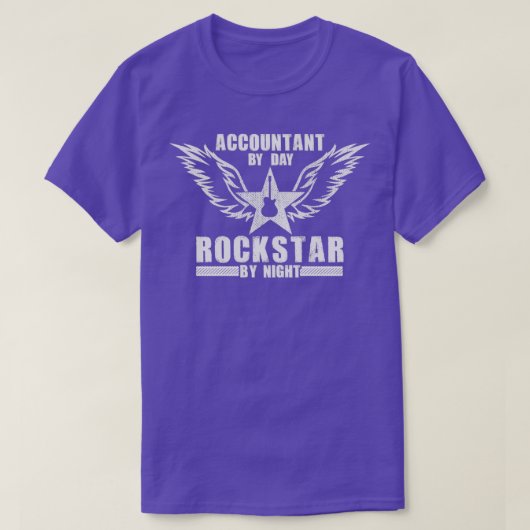 T-shirt Drôle comptable Rockstar (Design devant)