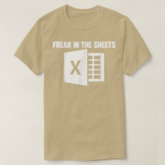 T-shirt Drôle Comptable Spreadsheet Freak Dans Les Feuille (Design devant)