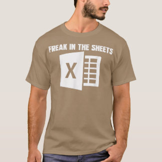 T-shirt Drôle Comptable Spreadsheet Freak Dans Les Feuille
