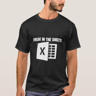 T-shirt Drôle Comptable Spreadsheet Freak Dans Les Feuille