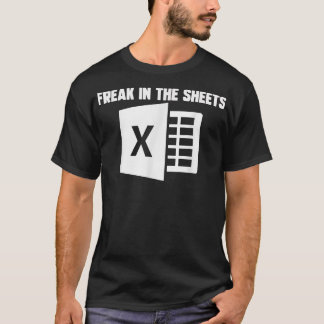 T-shirt Drôle Comptable Spreadsheet Freak Dans Les Feuille