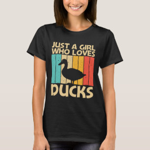 T-shirt Drôle Conception Canard Pour Filles Enfants Canard