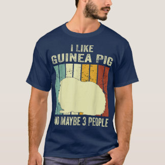 T-shirt Drôle Conception de porc Guinée pour hommes Femmes