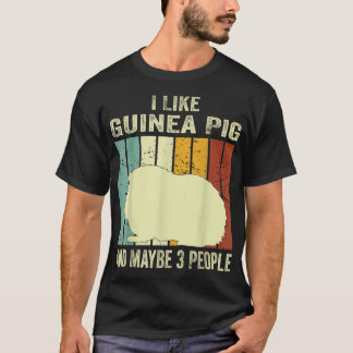 T-shirt Drôle Conception de porc Guinée pour hommes Femmes