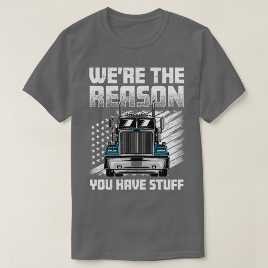 T-shirt Drôle Conception Trucker Pour Hommes Femmes Semi-C (Design devant)