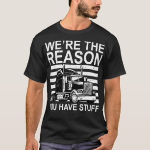 T-shirt Drôle Conception Trucker Pour Hommes Femmes Semi-C