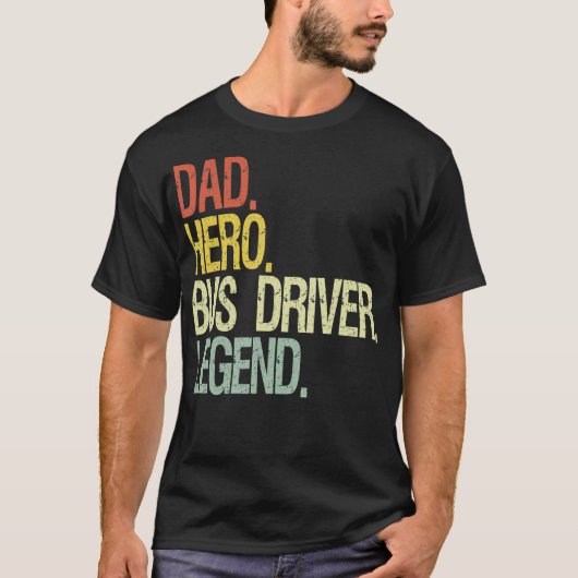 T-shirt Drôle conducteur de bus papa (Devant)