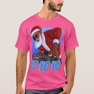 T-shirt Drôle Cool Hip hop Dj Père Noël Gangst Noël