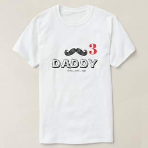 T-shirt drôle cool moustache personnalisée papa & Enfants