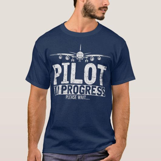 T-shirt Drôle Copilot Pilote De Vol Cadeau En Cours (Devant)
