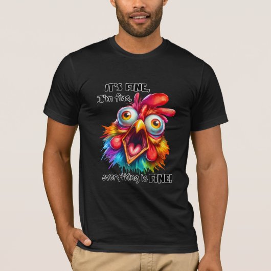 T-shirt Drôle Coq Sarcastique poulet "C'est bon" (Devant)