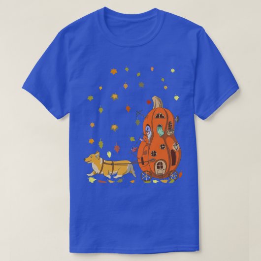 T-shirt drôle Corgi Gnome Pumpkin amateur de chien (Design devant)