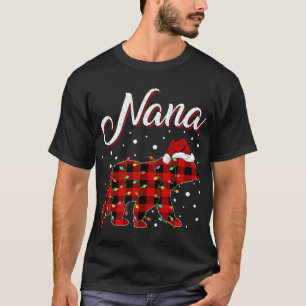 T-shirt Drôle Correspondant Buffle Plaid Nana Ours Noël P