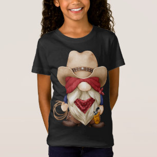 T-Shirt Drôle Costume Cowboy Cute Rodeo Rider Gnome