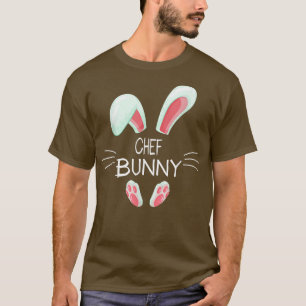 T-shirt Drôle Costume de Pâques Matching Cute Chef Bunny 