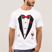 T-shirt Drôle Costume Tuxedo Saint Valentin Formal Tux (Devant)
