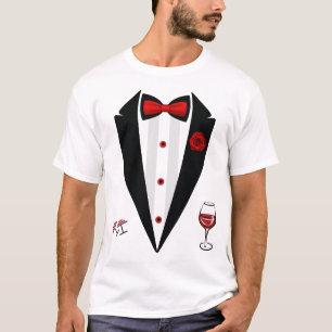 T-shirt Drôle Costume Tuxedo Saint Valentin Formal Tux