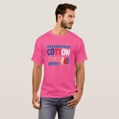 T-shirt Drôle Coton Candy Graphic États-Unis Drapeau améri (Devant entier)