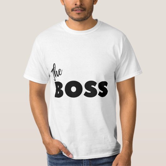 T-shirt Drôle Couple Boss Hommes (Devant)