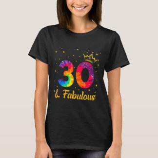 T-shirt Drôle Couronne Tie Dye 30e 30 ans