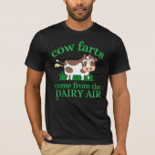 T-shirt drôle "COW FARTS..." (Devant)