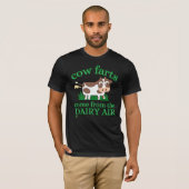 T-shirt drôle "COW FARTS..." (Devant entier)