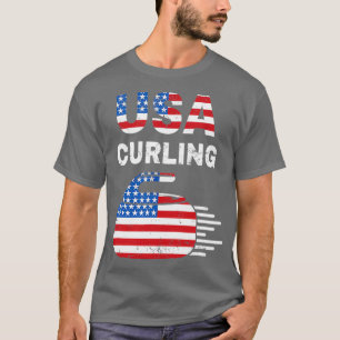 T-shirt Drôle Curling Cadeau Pour Homme Joueuses De Curlin