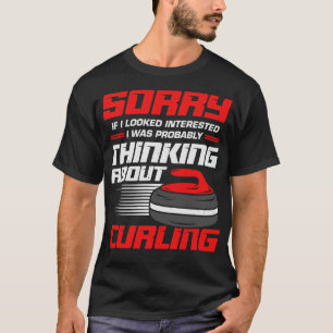T-shirt Drôle Curling Joueur Sport Curler Cadeau