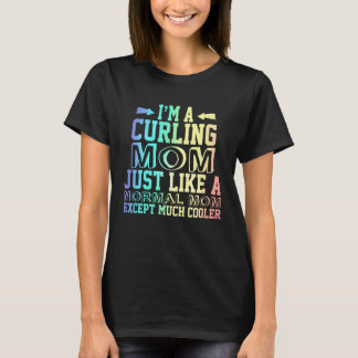 T-shirt Drôle Curling maman citations, Curling maman migno