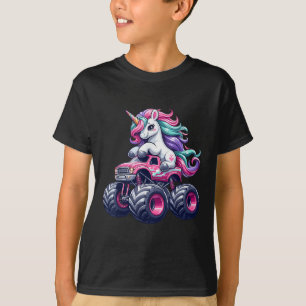 T-shirt Drôle Cute Unicorn À L'Épreuve Un Monstre Rose Cam