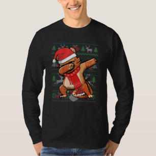 T-shirt Drôle Dabbing Chat Ugly Christmas Sweater Party Co
