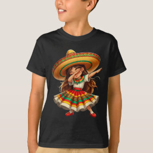 T-shirt Drôle Dabbing Mexicaine Sombrero Cinco De Mayo Gir