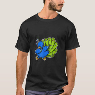 T-shirt Drôle Dabbing Peacock Dance Dab Colorful Bird Love