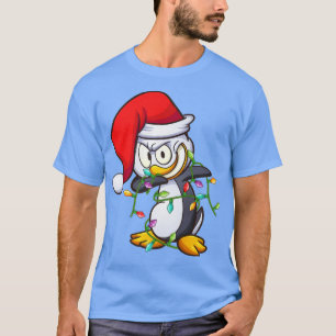 T-shirt Drôle Dabbing Penguin Bird Xmas Lumières Penguin C