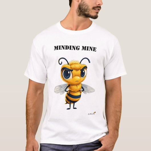 T-shirt drôle d'abeille Minding Mine (Devant)