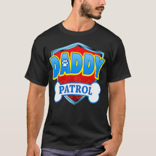 T-shirt Drôle DADDY Patrol Chien Maman, Papa Pour Hommes F