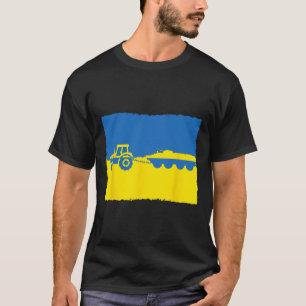 T-shirt Drôle d'agriculteur ukrainien tracteur vole un cha