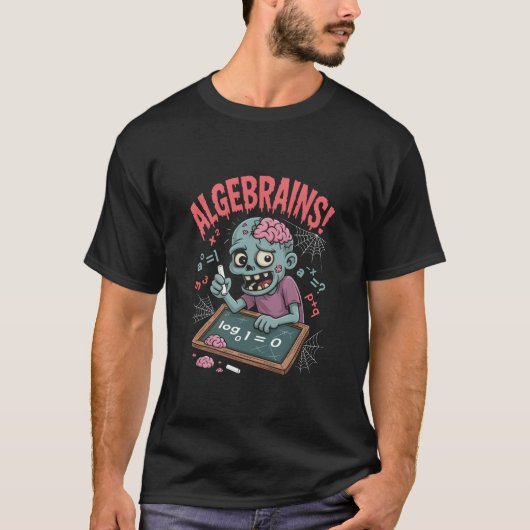 T-shirt Drôle d'algèbre zombie professeur de maths Hallowe (Devant)