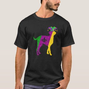 T-shirt Drôle Dalmatien Chien Mardi Gras Party perles de m